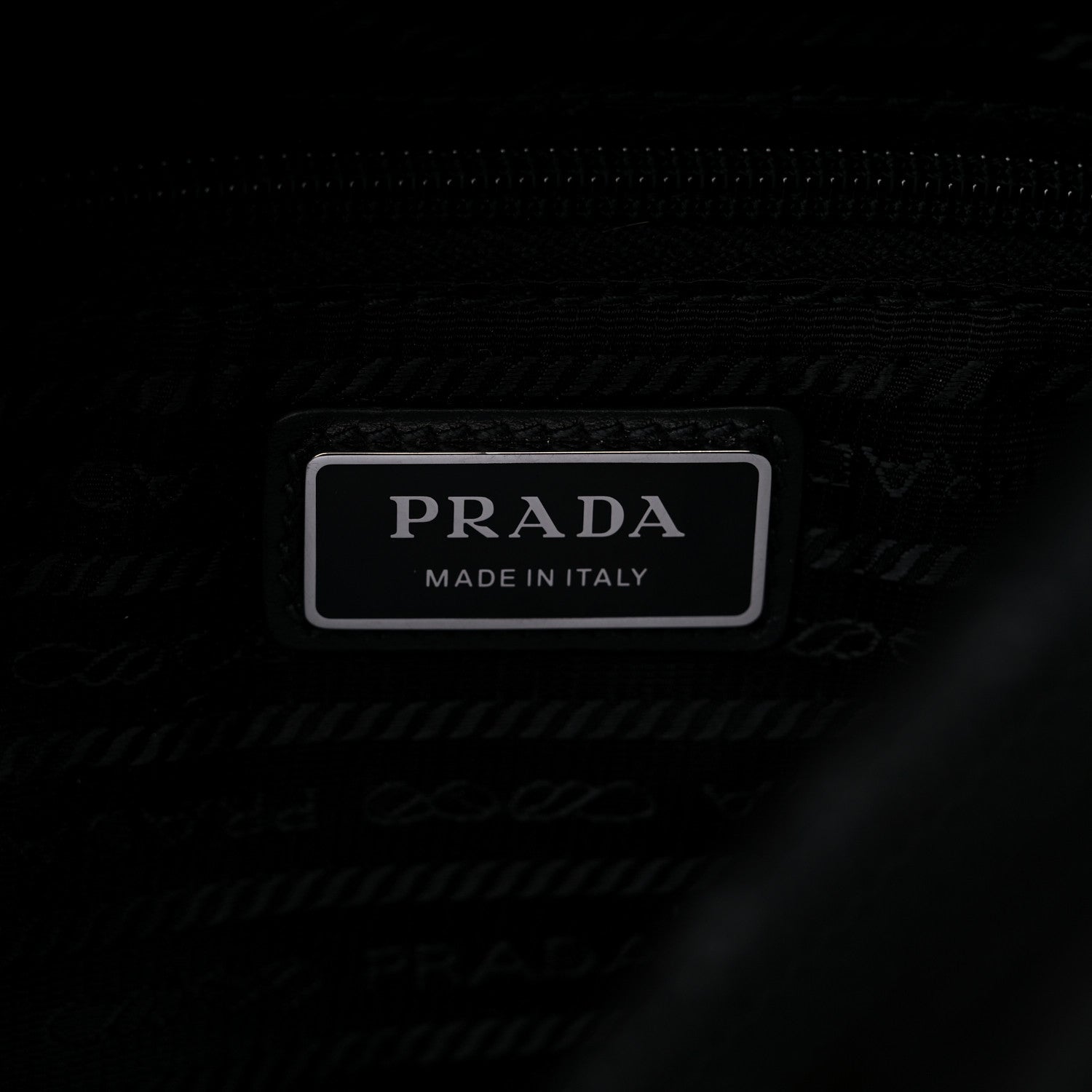 Prada Re-Nylon Vitello Metal Triangle Logo Sling Backpack Black 6 of 8