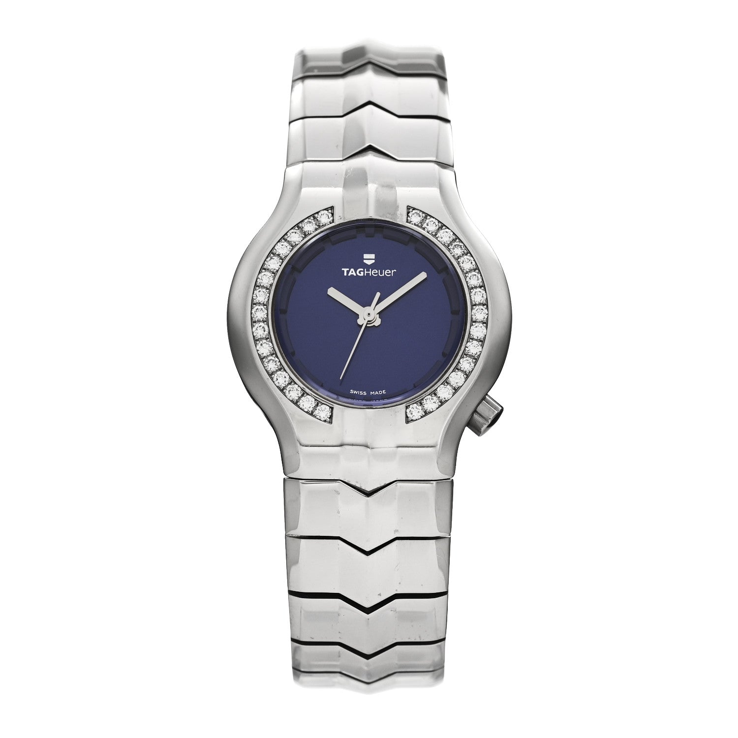 Tag Heuer Stainless Steel Diamond Bezel 29mm Alter Ego Quartz Watch Blue WP1316 1 of 4