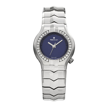 Tag Heuer Stainless Steel Diamond Bezel 29mm Alter Ego Quartz Watch Blue WP1316 1 of 4