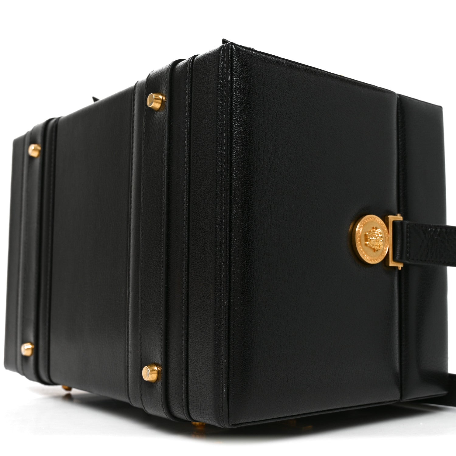 Versace Calfskin Medusa Vanity Train Case Black 8 of 8