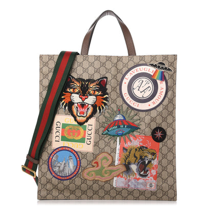 Gucci Soft GG Supreme Monogram Courrier Vertical Tote Beige New Acero 1 of 10