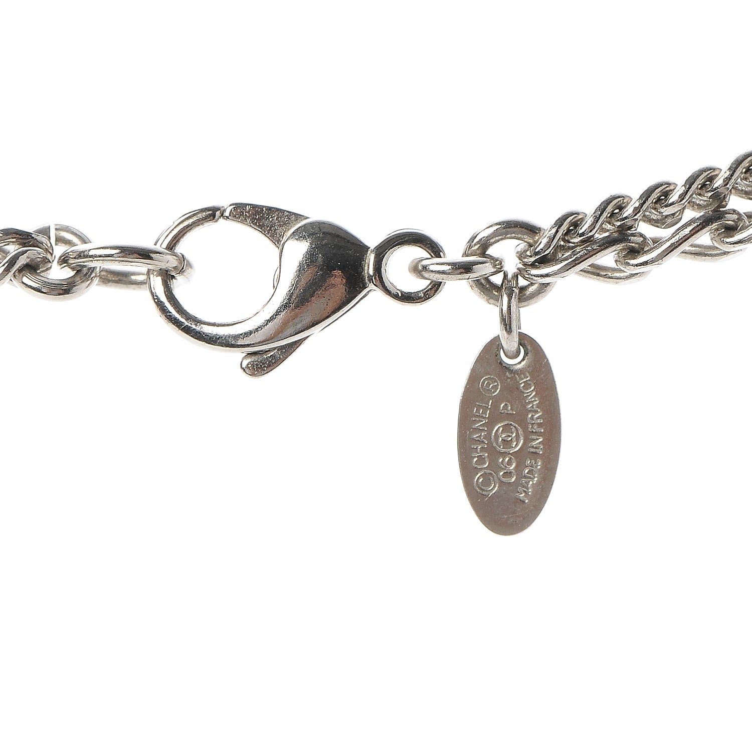 Chanel CC Coco Mademoiselle Coin Necklace Silver 7 of 7
