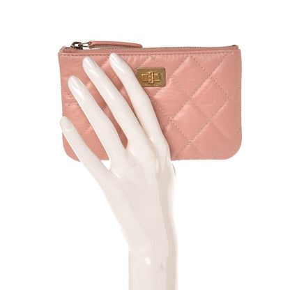 Chanel Aged Calfskin Quilted Small Reissue Cosmetic Case Light Pink 2 of 8