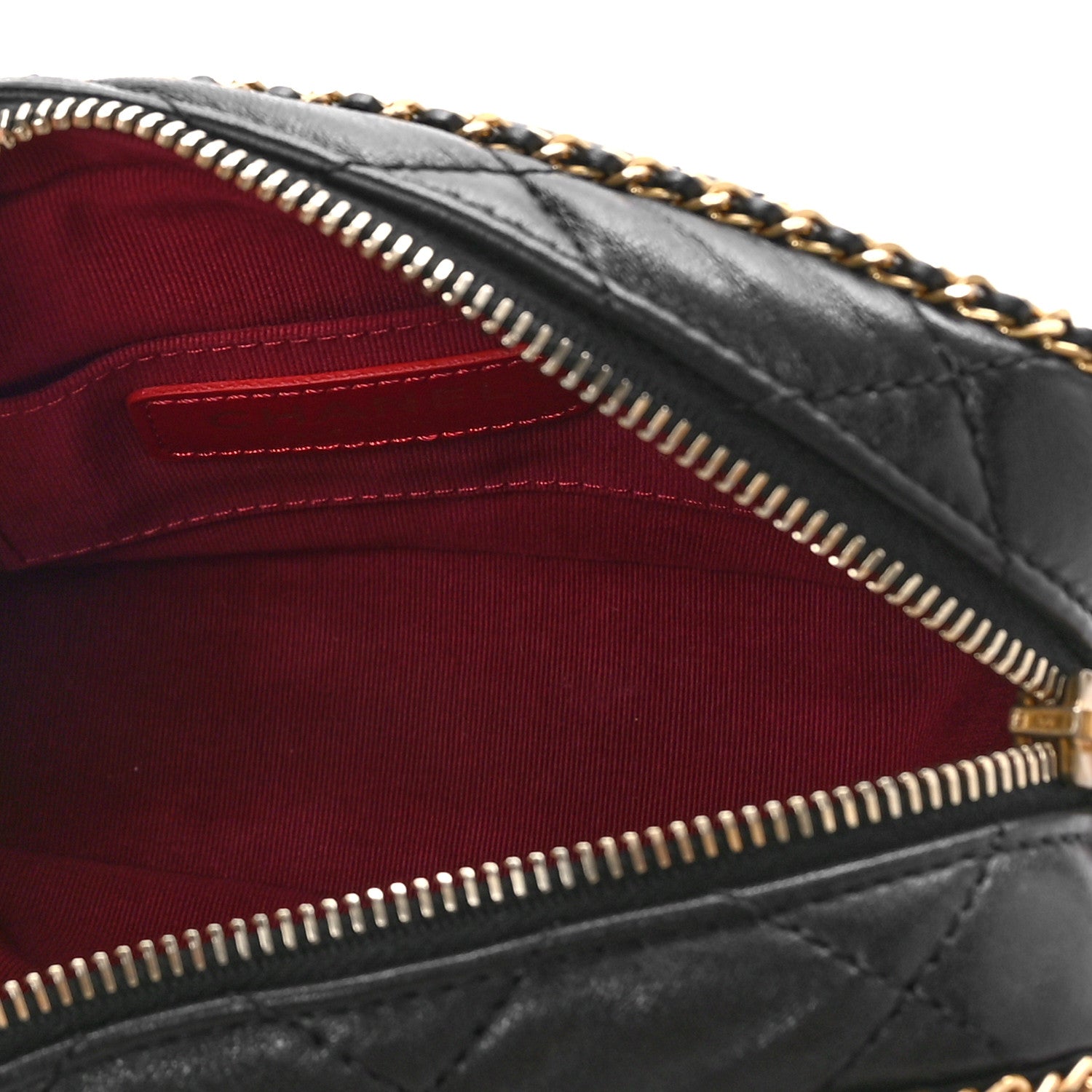 Chanel Lambskin Quilted Chain CC Mini Camera Case Black 5 of 11