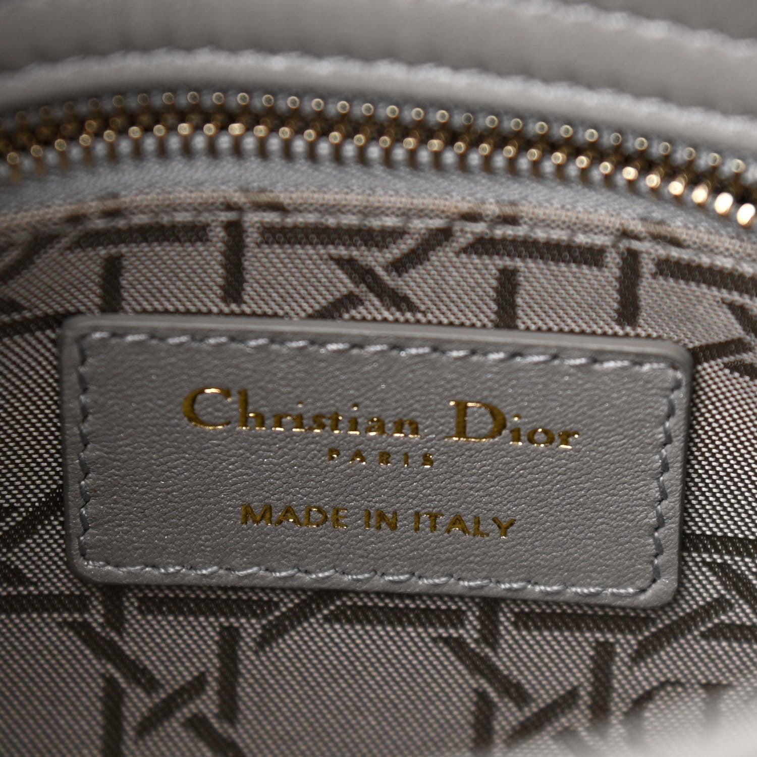 Christian Dior Metallic Lambskin Cannage Mini Lady Dior Grey 6 of 10