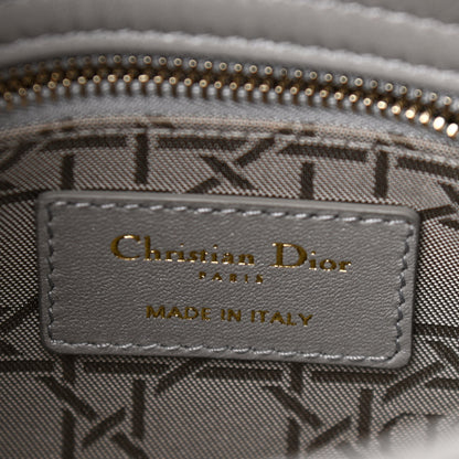 Christian Dior Metallic Lambskin Cannage Mini Lady Dior Grey 6 of 10