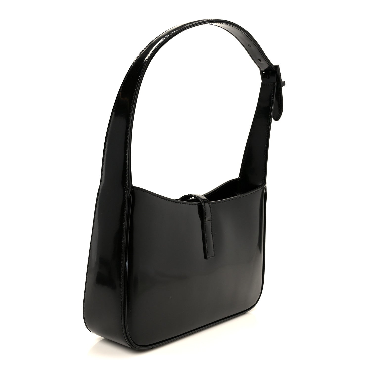 Saint Laurent Patent Le 5 A 7 Monochrome Hobo Black 3 of 12