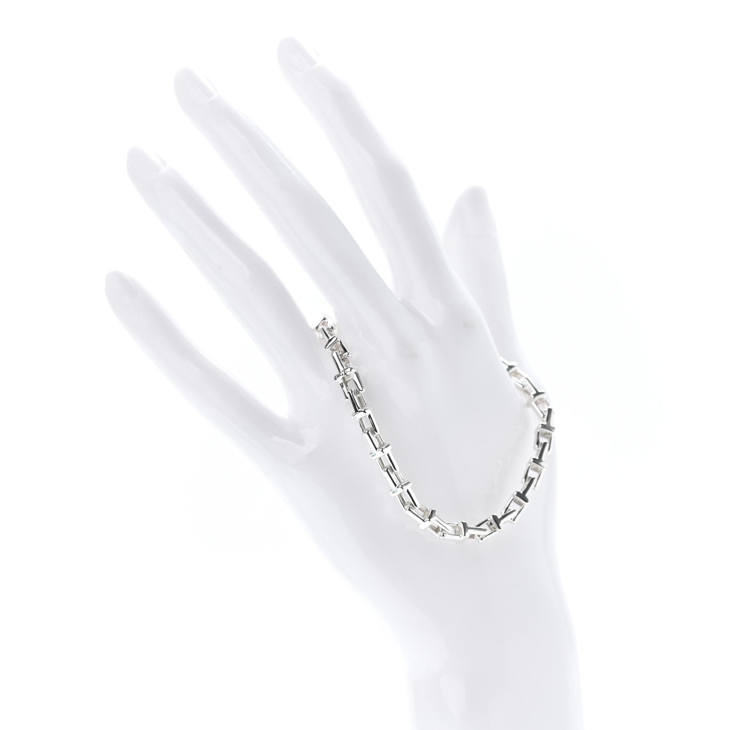 Tiffany Sterling Silver Narrow T Chain Bracelet 2 of 5