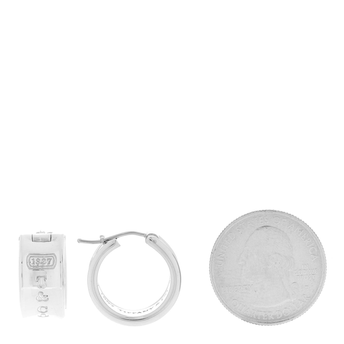 Sterling Silver Wide 1837 Hoop Earrings
