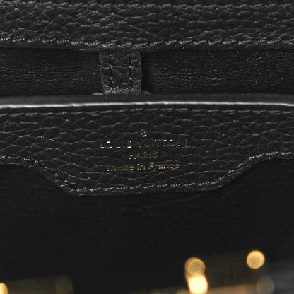 Louis Vuitton Taurillon Fleur De Lys Capucines PM Black 6 of 8