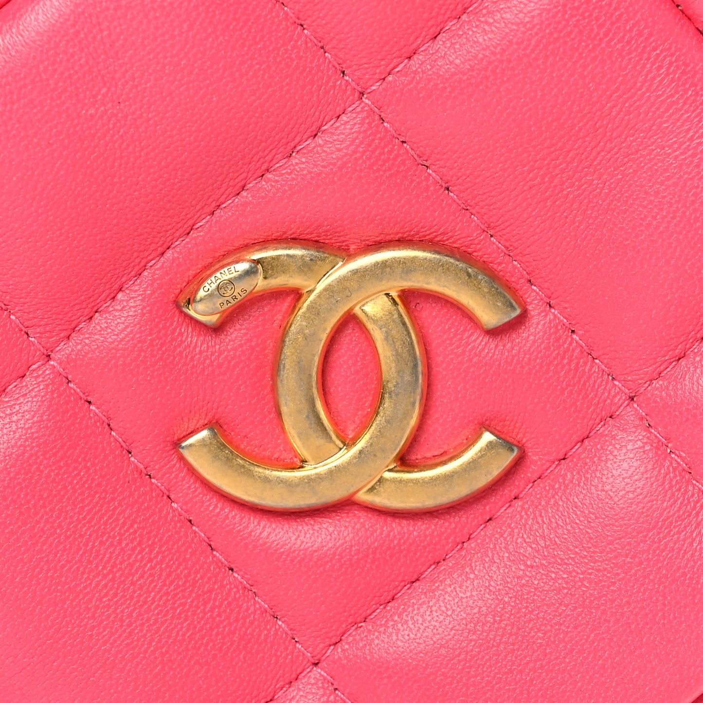 Lambskin Quilted Diamond Coin Purse Pink