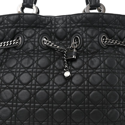 Christian Dior Lambskin Cannage Chri Chri Tote Black 8 of 12