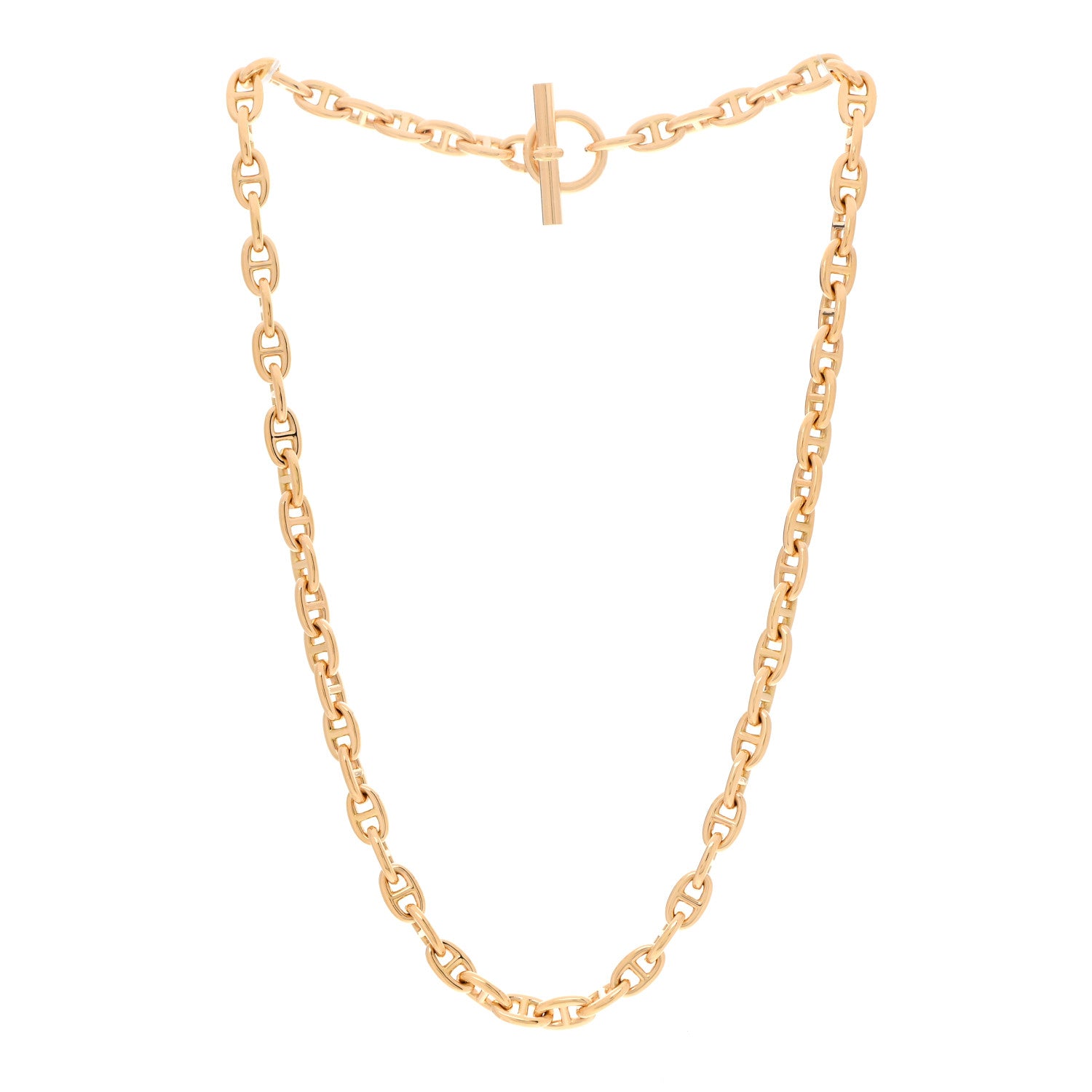 Hermes 18K Yellow Gold TPM Chaine D'Ancre Necklace 3 of 5