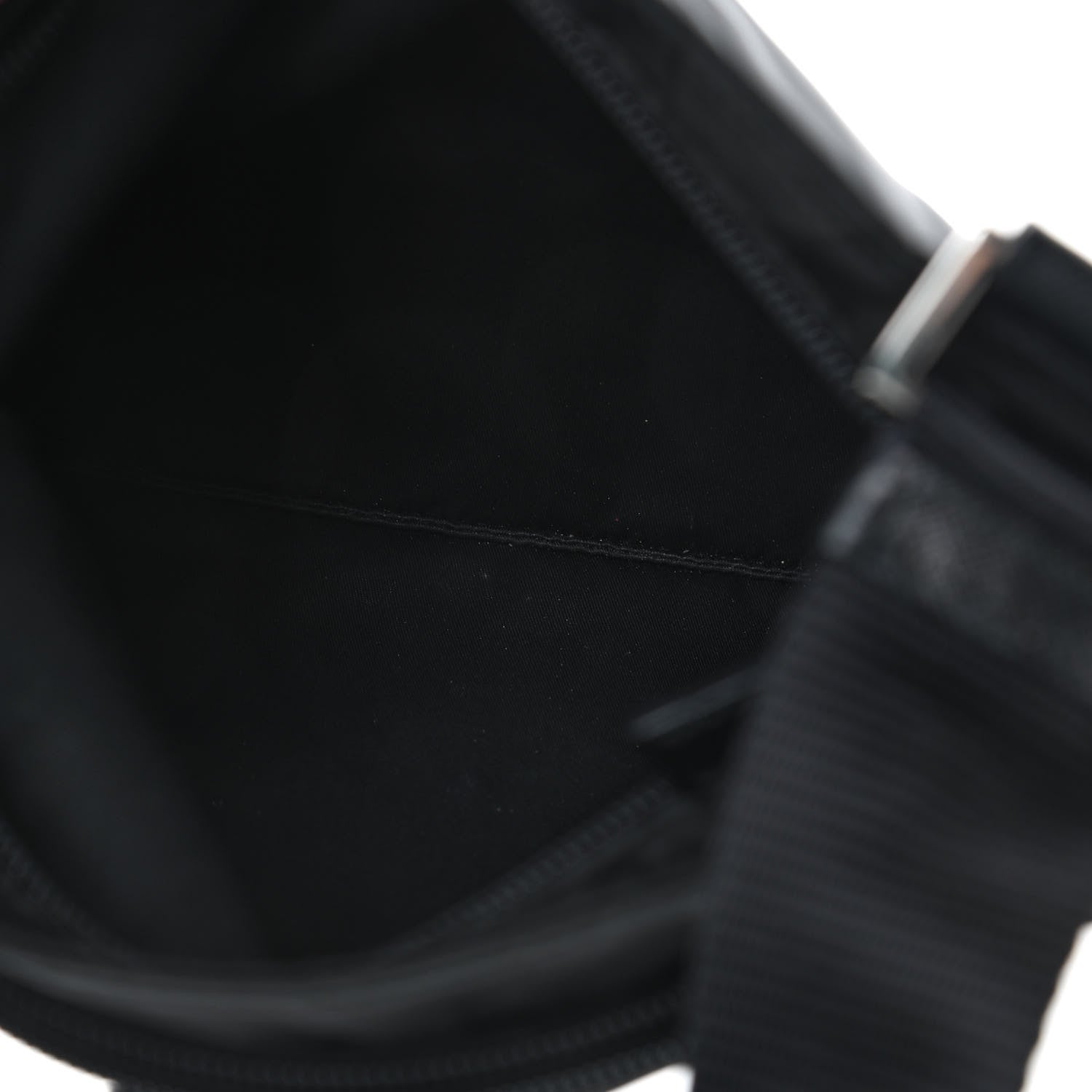 Prada Tessuto Nylon Saffiano Flat Messenger Bag Black 4 of 4
