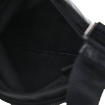 Prada Tessuto Nylon Saffiano Flat Messenger Bag Black 4 of 4