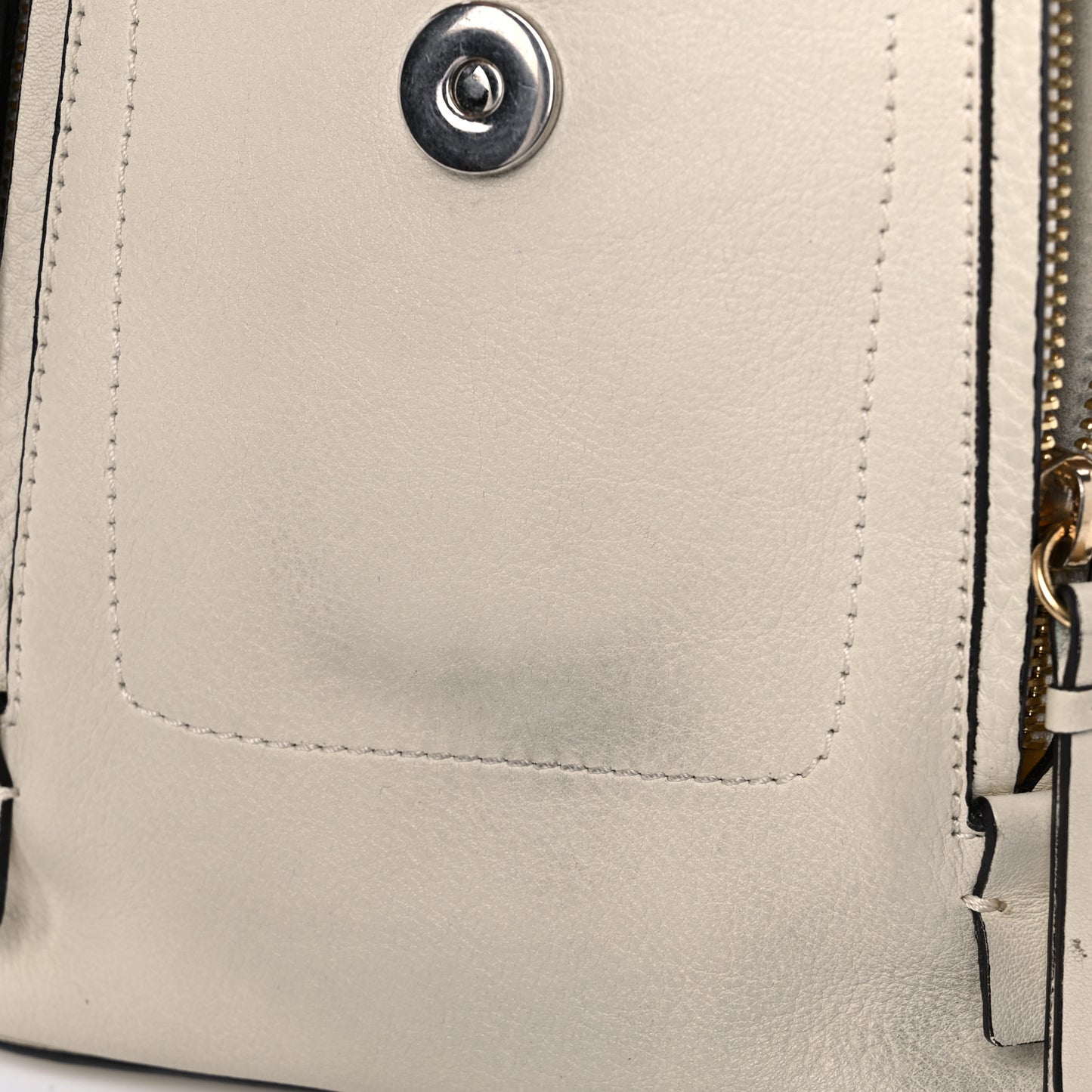 Suede Calfskin Mini Faye Backpack Off White