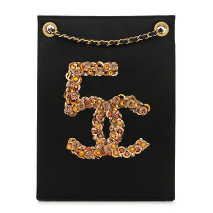 Chanel Satin Sequin No. 5 Shoulder Bag Black 1 of 11