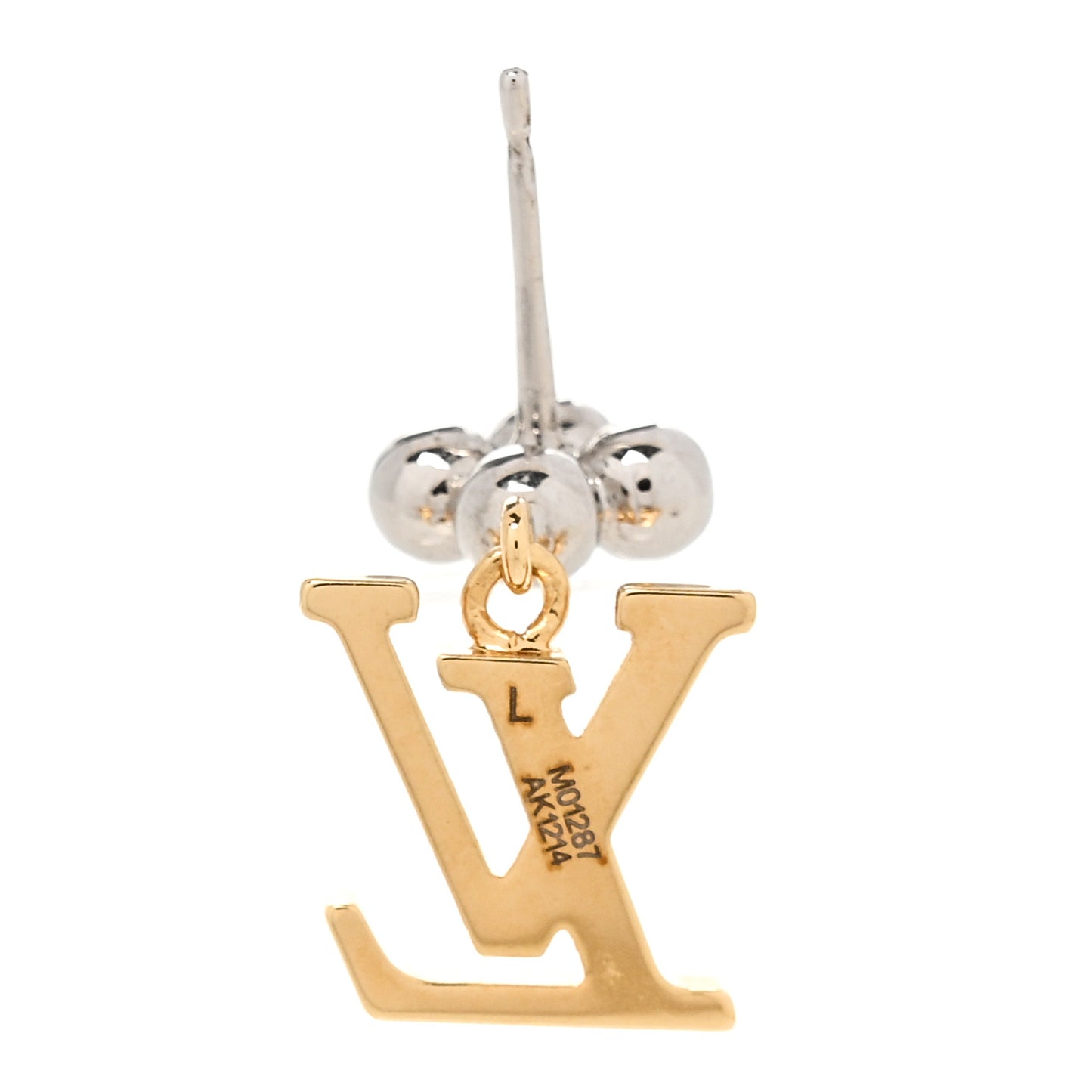 Metal Crystal LV Iconic Flower Earrings Gold Silver