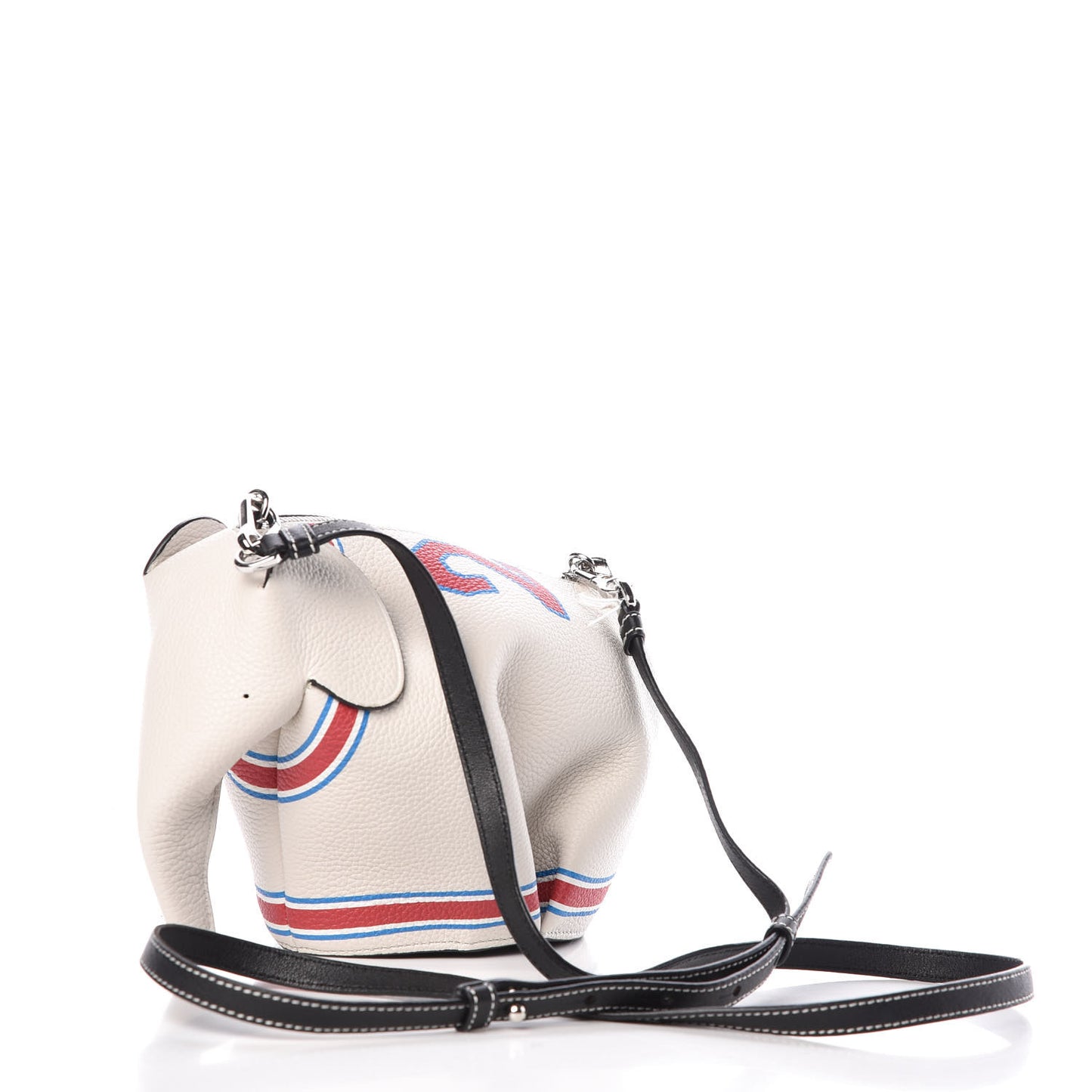 Calfskin 22 Mini Elephant Crossbody Bag Soft White Red