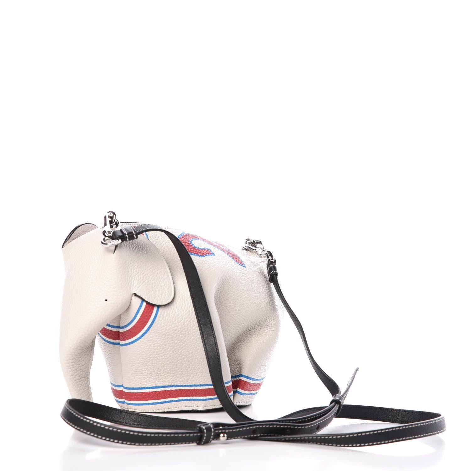 Loewe Calfskin 22 Mini Elephant Crossbody Bag Soft White Red 3 of 8