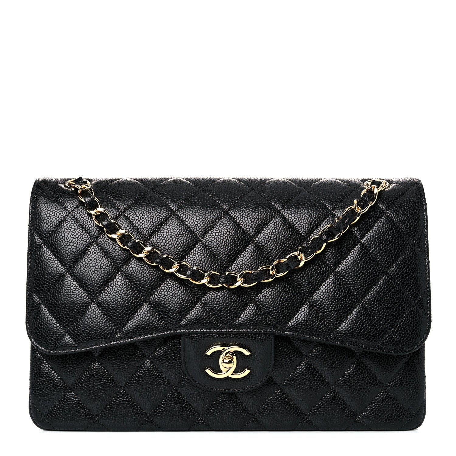 Chanel Caviar Quilted Jumbo Double Flap Black 1 of 9
