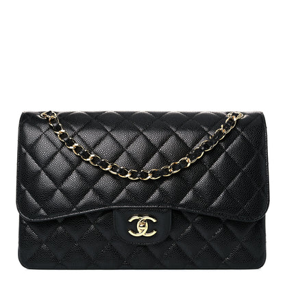 Chanel Caviar Quilted Jumbo Double Flap Black 1 of 9