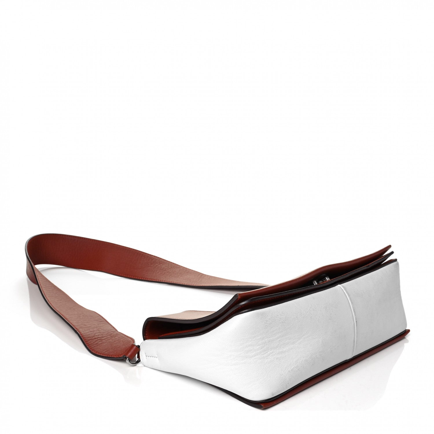 Celine Shiny Smooth Calfskin Medium Frame Shoulder Bag Maple White 3 of 9