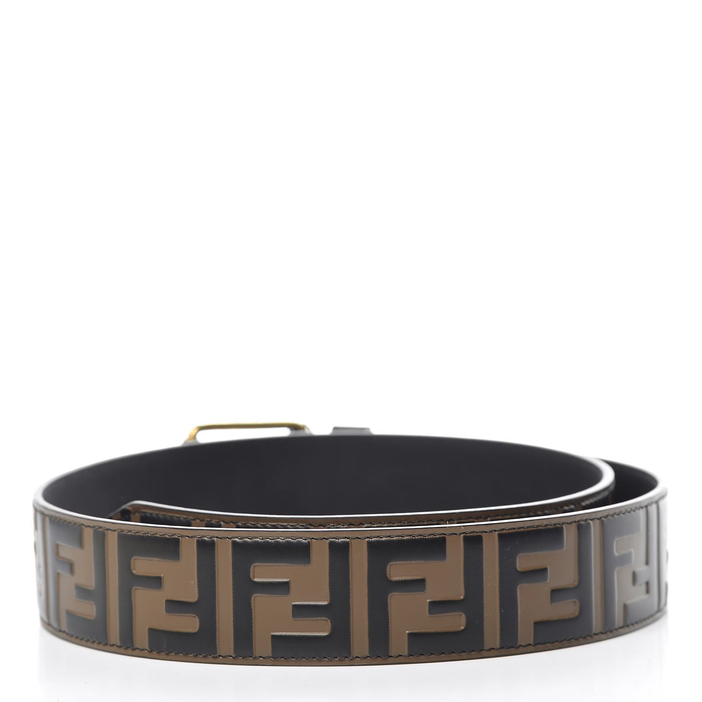 Vitello Century Bi-Color FF 1974 Embossed Belt Maya Black