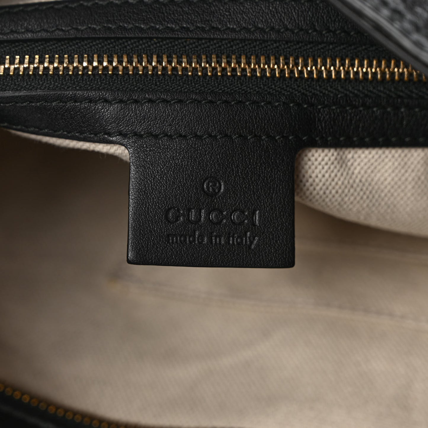Guccissima Medium Miss GG Top Handle Bag Black