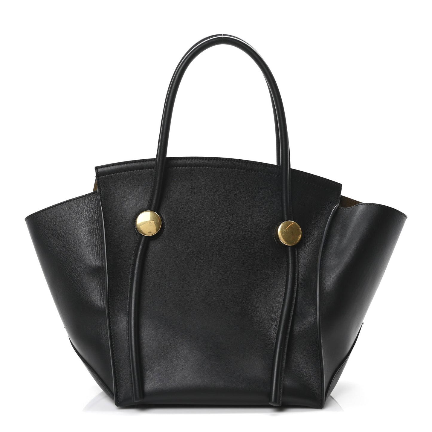 Calfskin Pipe Tote Black