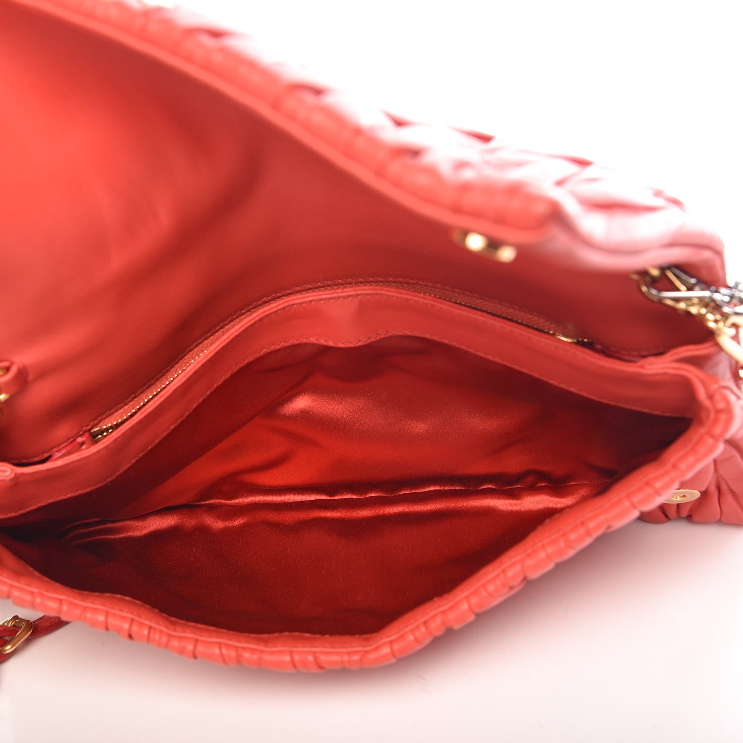 Saint Laurent MIU MIU Nappa Matelasse Crystal Flap Clutch Lacca 6 of 15