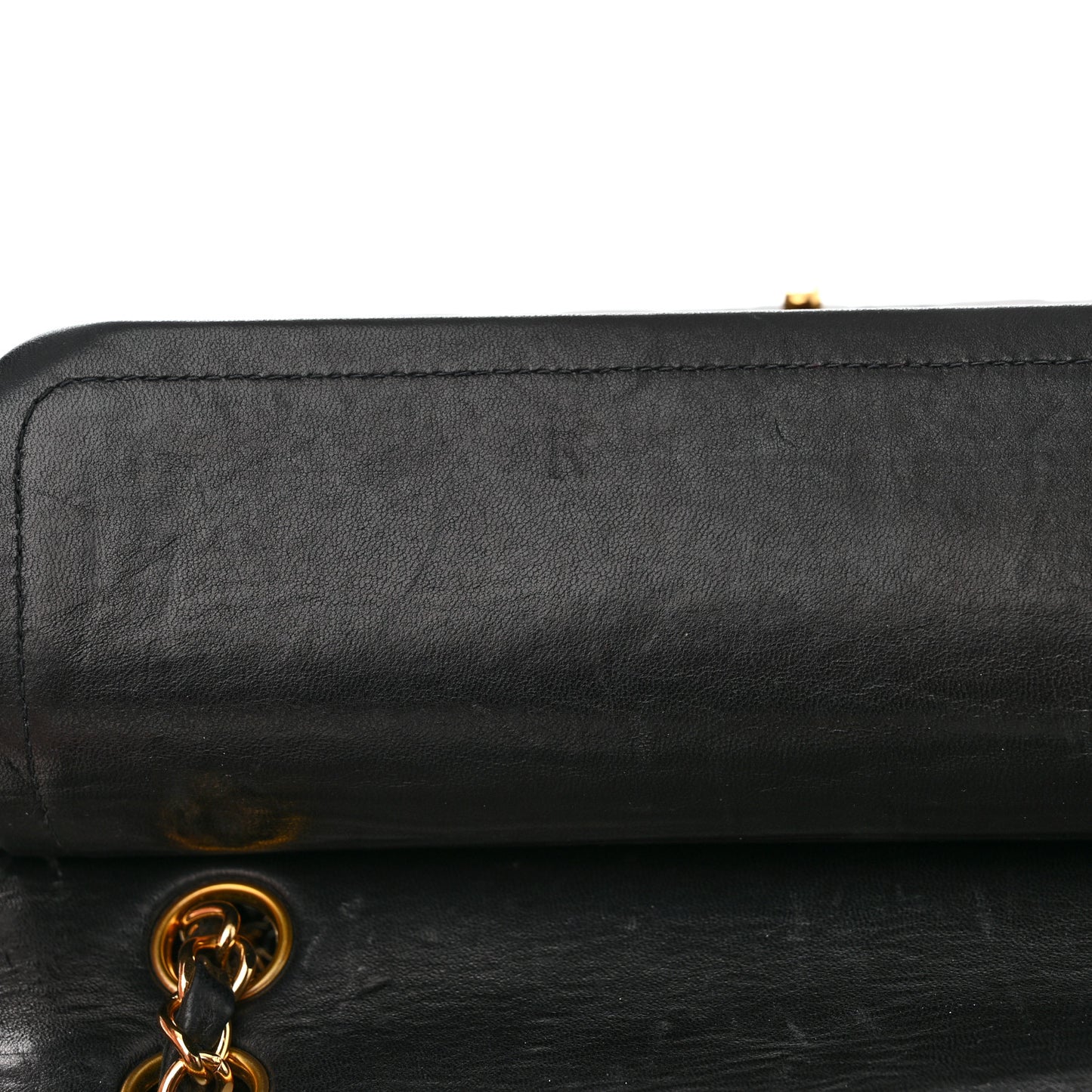Lambskin Quilted Small Double Flap Black