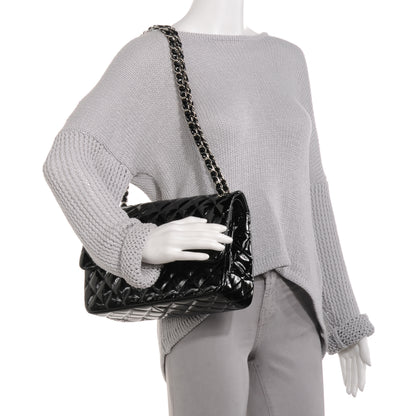 Chanel Patent Jumbo Double Flap Black 2 of 9