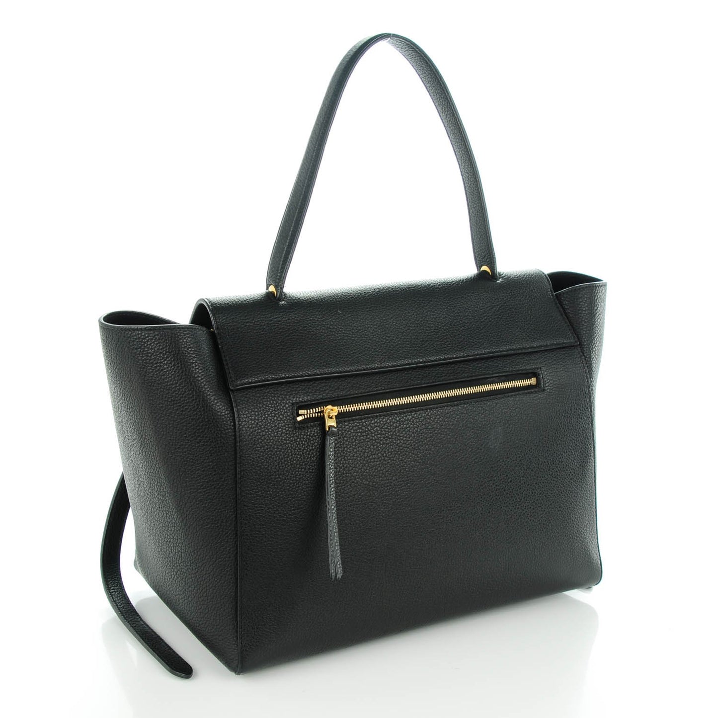 Drummed Calfskin Small Belt Bag Black