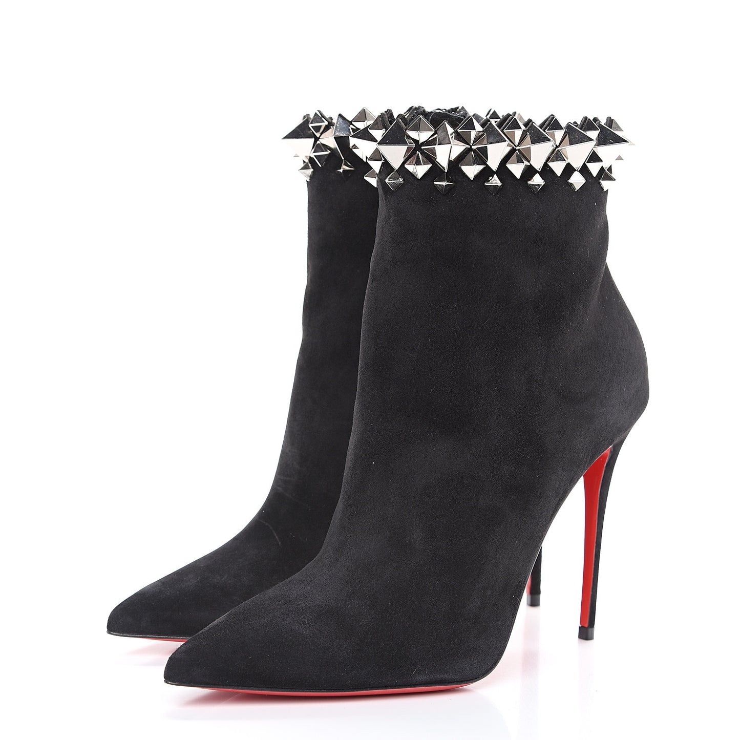 Veau Velours Firmamma 100 Booties 36.5 Black Silver