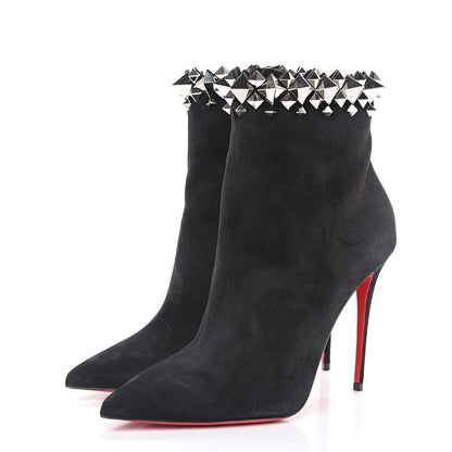 Christian Louboutin Veau Velours Firmamma 100 Booties 36.5 Black Silver 3 of 8