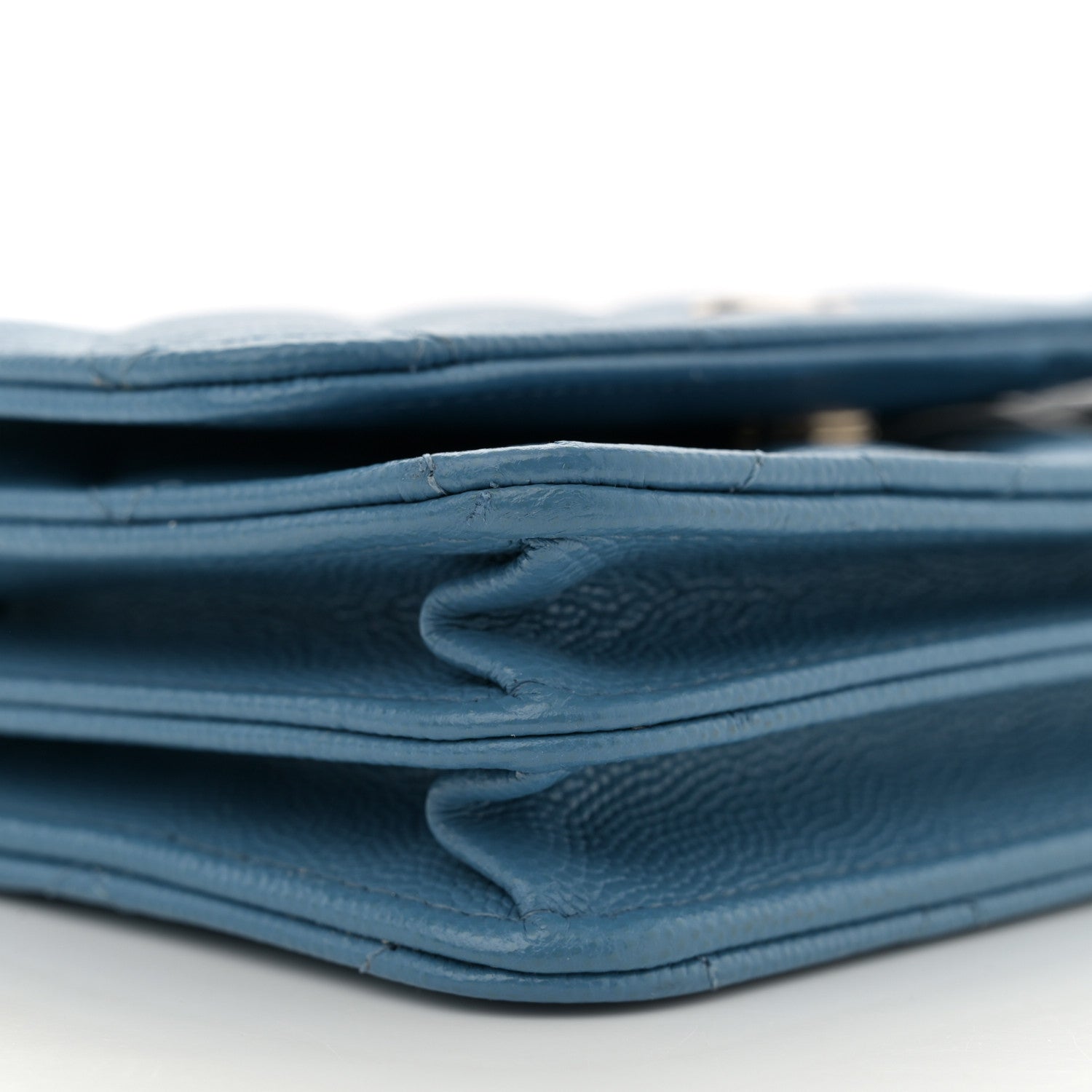 Chanel Caviar Quilted Mini Wallet On Chain WOC Blue 9 of 10