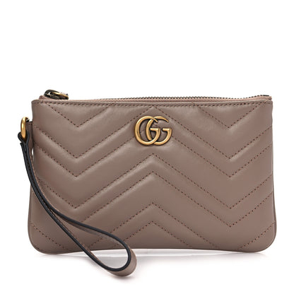 Gucci Calfskin Matelasse GG Marmont Wrist Wallet Porcelain Rose 1 of 7