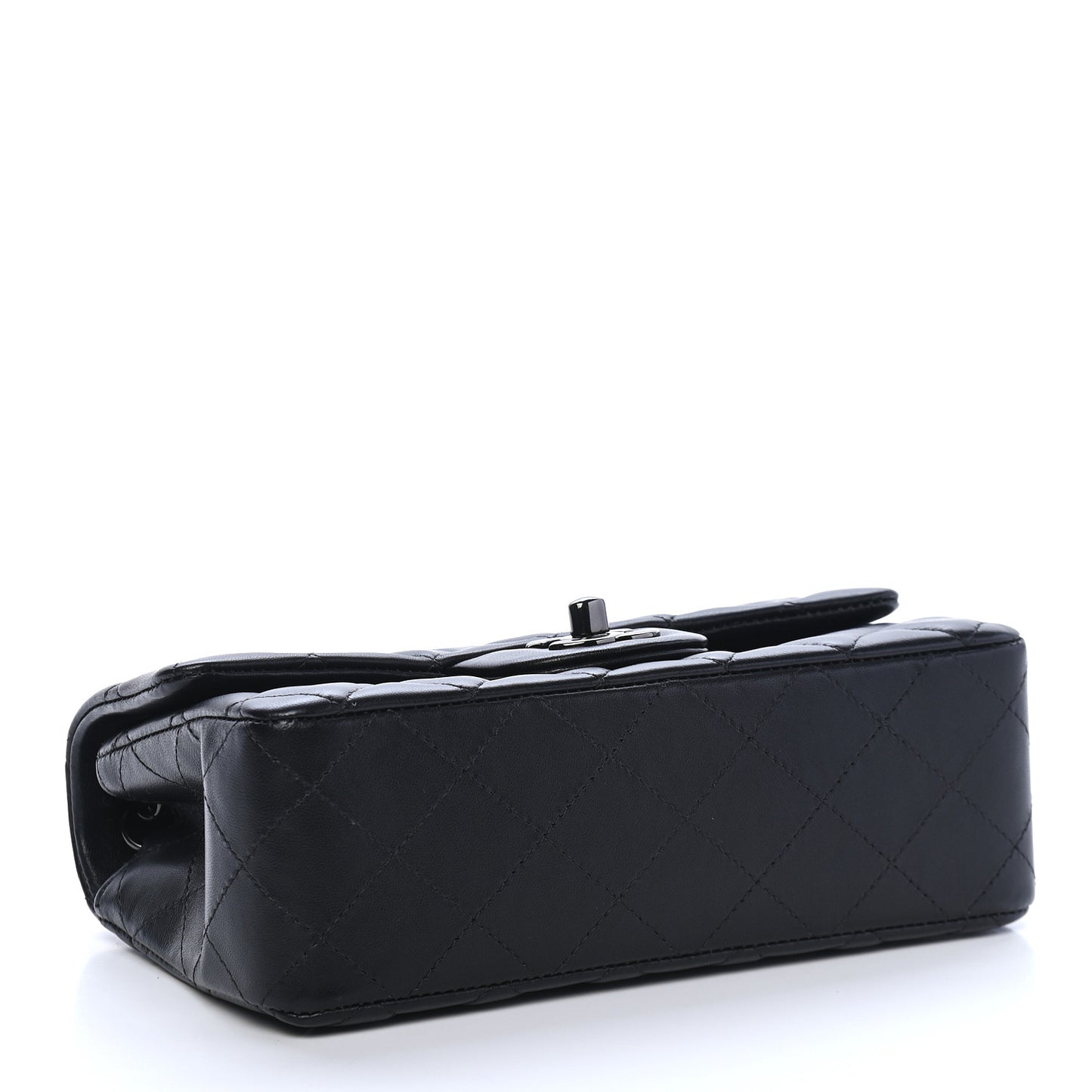 Lambskin Quilted Mini Rectangular Flap So Black