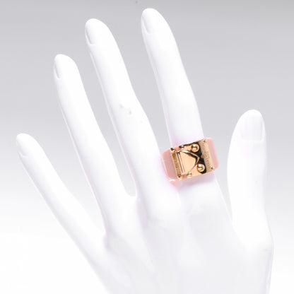 Louis Vuitton Lock Me Ring 8 Large Suede Rose 2 of 4