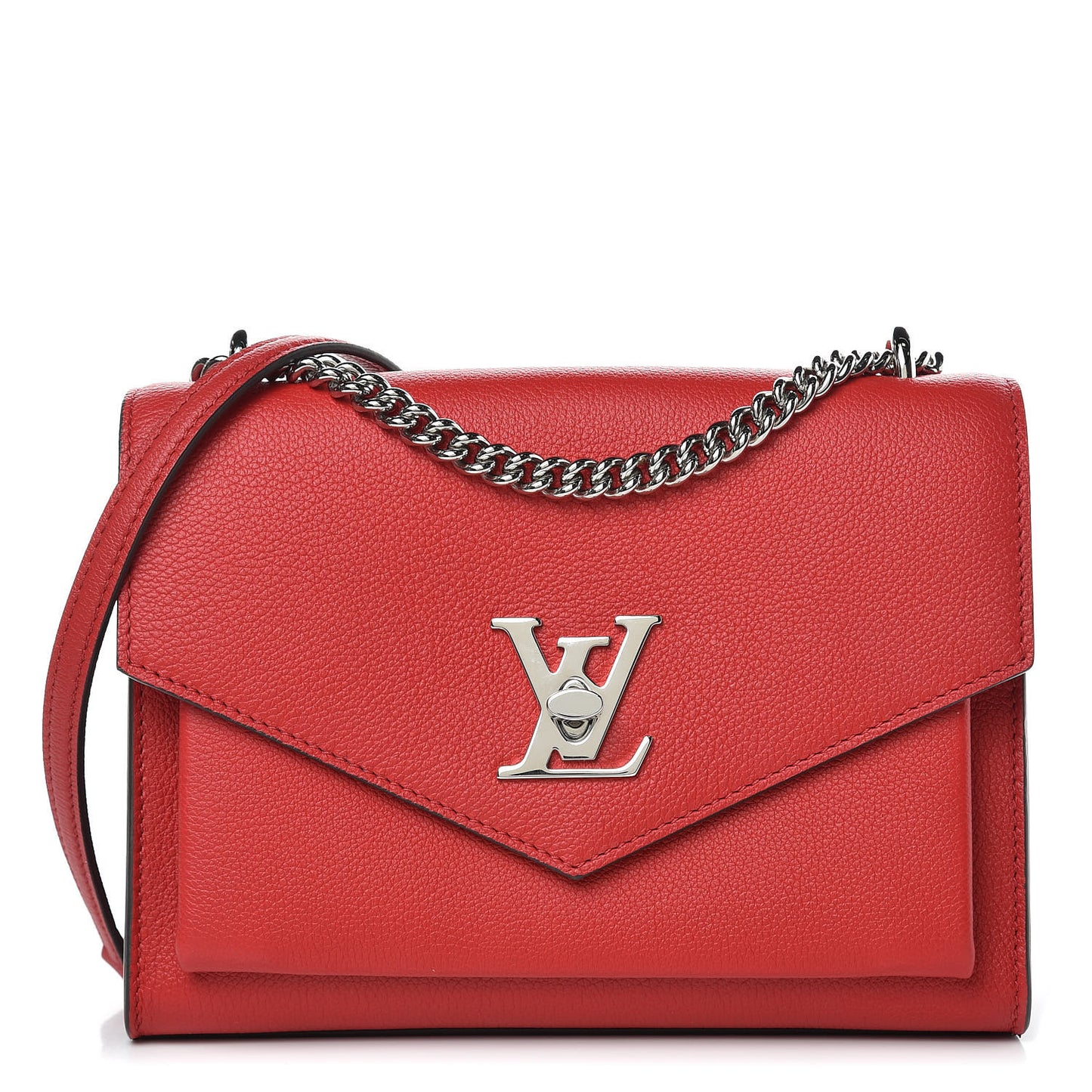 Soft Calfskin Mylockme Chain Bag BB Rubis