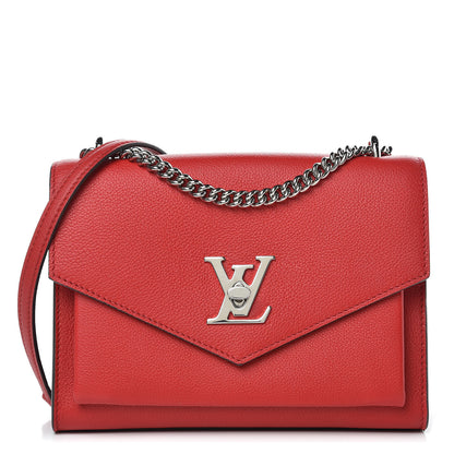 Louis Vuitton Soft Calfskin Mylockme Chain Bag BB Rubis 1 of 8