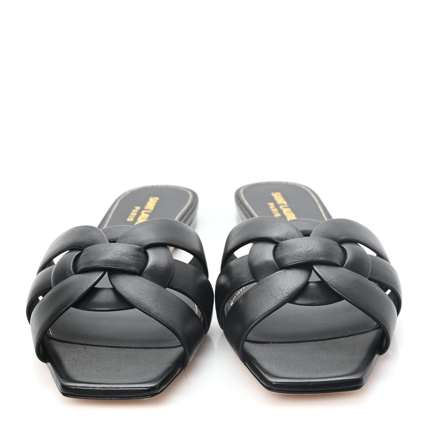 Calfskin Tribute 05 Slide Sandals 38 Black