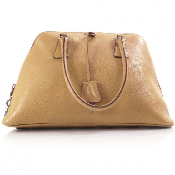 Prada Daino Sport Frame Bowler Tote Ivory 1 of 11