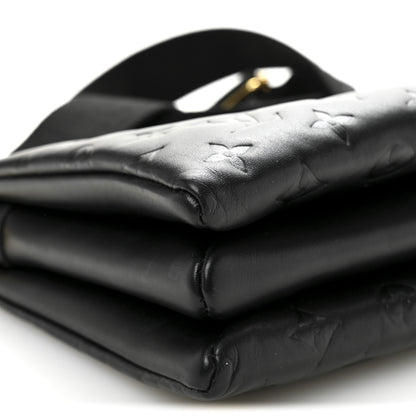 Louis Vuitton Lambskin Embossed Monogram Coussin PM Black 10 of 12