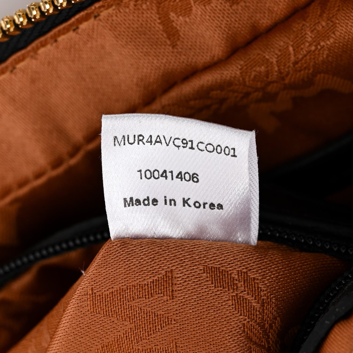 MCM Visetos Small Crossbody Bag Cognac Black 7 of 10