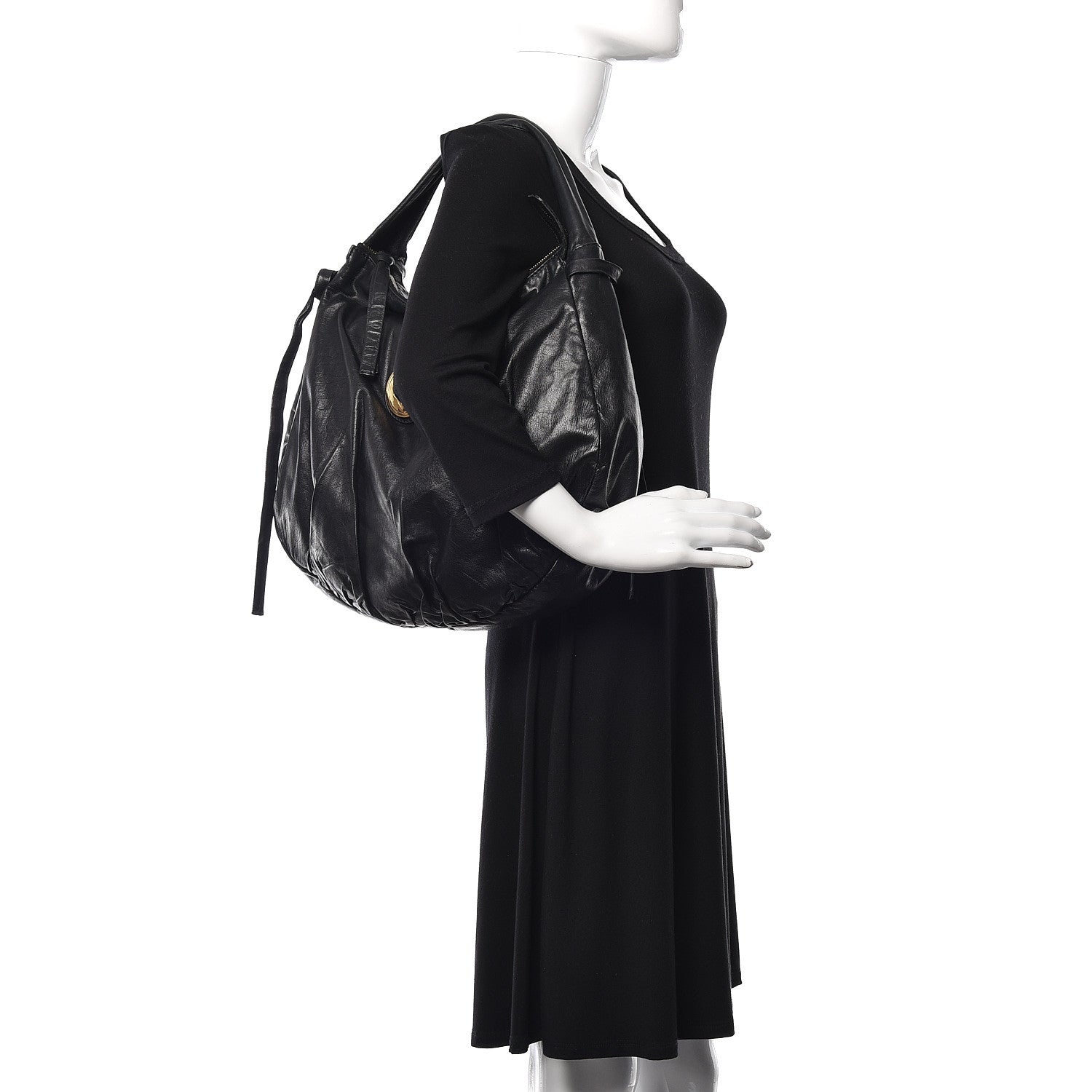 Gucci Calfskin Medium Hysteria Hobo Black 2 of 10
