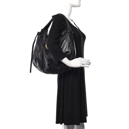 Gucci Calfskin Medium Hysteria Hobo Black 2 of 10
