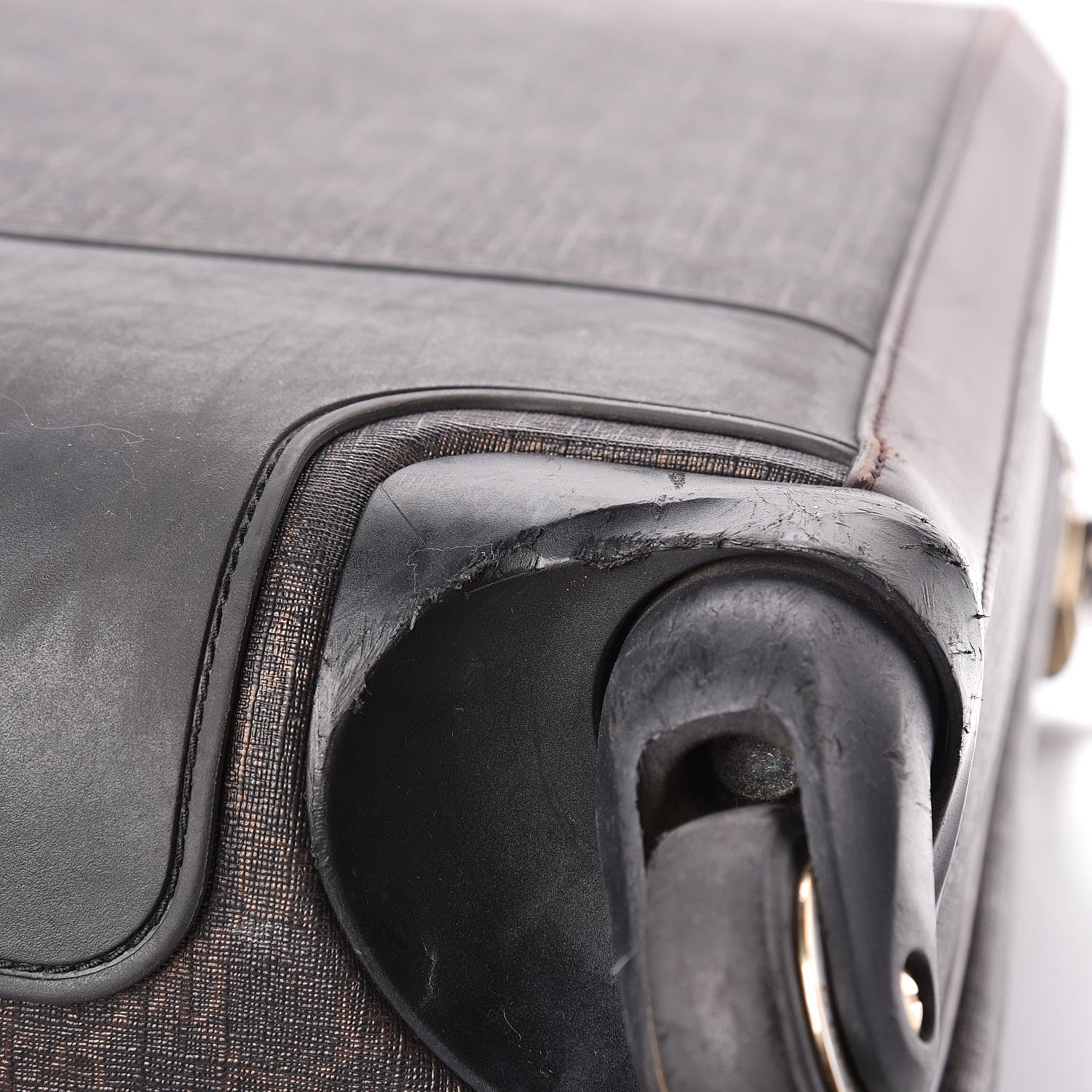 Gucci GG Supreme Monogram Four Wheel Carry On Suitcase Dark Brown 22 of 46