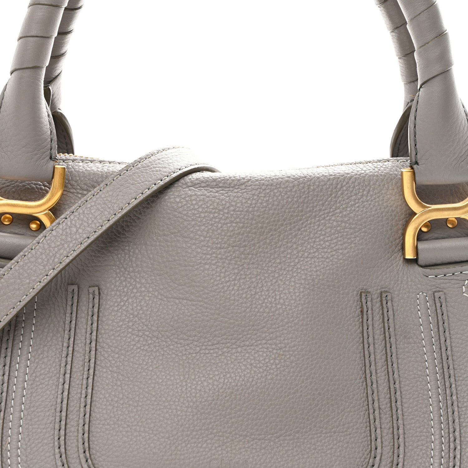 Chloe Calfskin Medium Marcie Satchel Cashmere Grey 8 of 10